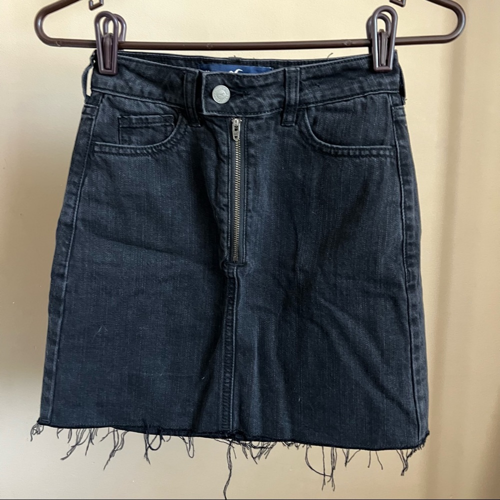 Black Denim Skirt